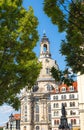 Frauenkirche church building facade in Dresden