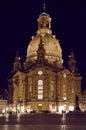 Frauenkirche church of Dresden by night Royalty Free Stock Photo
