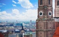 Frauenkirche clock in Munich, Bavaria, Germany