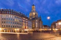 Frauenkirche at night in Dresden, Germany Royalty Free Stock Photo