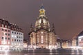 Frauenkirche at night in Dresden, Germany Royalty Free Stock Photo