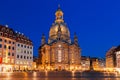 Frauenkirche at night in Dresden, Germany Royalty Free Stock Photo