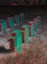 Frauenkirchen memorial crosses with dramatic effect