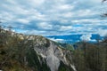 Frauenkogel - A view on a sharp broken cliff in the Karawanks in the Alps in Austria