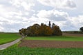 small dirt road to Fraukirch, Eifel in October 2020