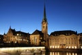 Zurich Fraumunster Cathedral blue hour