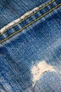 Frayed blue jeans Royalty Free Stock Photo