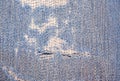 Frayed blue jeans texture Royalty Free Stock Photo