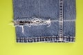 Frayed denim jeans Royalty Free Stock Photo