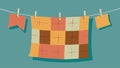 A frayed quilt hung on a clothesline evoking images of a simpler time and stirring up stories of hardworking ancestors