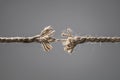 Frayed rope about to break Royalty Free Stock Photo