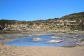 Tidal Pools on Frazer Beach Australia Rock Platform Royalty Free Stock Photo