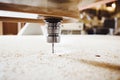 Frazier in cnc router. Computer numerical control machine.