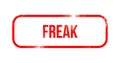 freak - red grunge rubber, stamp Royalty Free Stock Photo