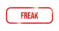 freak - red grunge rubber, stamp