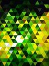 A freakish and elegant pattern of colorful triangles