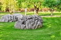 Freakish stones in a park near of the complex Temple of Heaven i Royalty Free Stock Photo