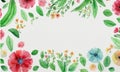 fream Watercolor background image of flowers
