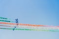 Frecce Tricolori air show in Alghero Royalty Free Stock Photo