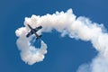 Frecce Tricolori formation display team of the Italian Air Force Aeronautica Militare Italiana flying Aermacchi MB-339PAN aircra Royalty Free Stock Photo