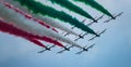 03/08/2020 The Frecce Tricolori during the Genova San Giorgio bridge Inauguration