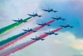 03/08/2020 The Frecce Tricolori during the Genova San Giorgio bridge Inauguration