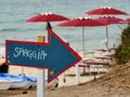 Freccia spiaggia arrow