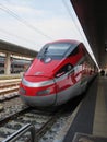 Frecciarossa high speed train ready for departure in Venice Royalty Free Stock Photo