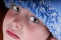Freckle Faced Girl in Hat Royalty Free Stock Photo
