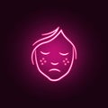 freckles on the face neon icon. Elements of antiaging set. Simple icon for websites, web design, mobile app, info graphics