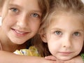 Freckly sisters Royalty Free Stock Photo