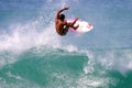 Fred Patacchia Surfing in Hawaii Royalty Free Stock Photo