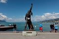 Freddie Mercury`s Statue in Montreux Lake Geneva Royalty Free Stock Photo