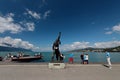 Freddie Mercury`s Statue in Montreux Lake Geneva Royalty Free Stock Photo