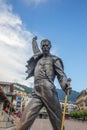 Freddie Mercury statue in Montreux, famous bronze sculpture of Queen lead singer