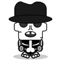 freddy krueger skull cute character mascot