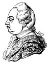 Frederic, Lord North, Earl of Guilford, vintage illustration