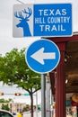 Road sign for the Texas Hill Country Trail