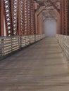 Fredericton New Brunswick bridge  fog Royalty Free Stock Photo