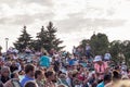 Frederik Meijer Gardens - Grand Rapids, MI, USA - August 13th 2019:  Crowd at a concert at the Frederik Meijer Gardens Royalty Free Stock Photo