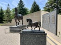 DaVinciâs 24 foot horse sculpture 2 smaller models and plaques