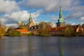 Frederiksberg palace in Hilleroed, north of Copenhagen Royalty Free Stock Photo