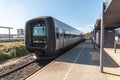 Train departing from Skagen to HjÃÂ¸rring.. Royalty Free Stock Photo