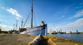 Frederikshavn, Denmark - may 20 2020: A fishing vessel Anna Bang moored at a pier.