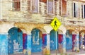 Frederiksted us virgin islands street after storm Royalty Free Stock Photo