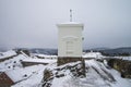 Fredriksten fortress, The bell tower (west facing, winter Scene) Royalty Free Stock Photo