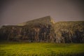 At fredriksten fortress in the fog and darkness