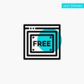 Free Access, Internet, Technology, Free turquoise highlight circle point Vector icon Royalty Free Stock Photo