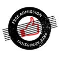 Free Admission rubber stamp Royalty Free Stock Photo