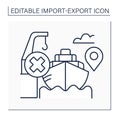 Free alongside ship line icon